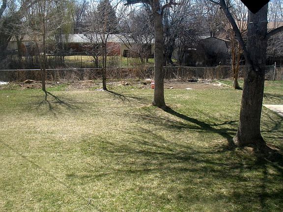 Spacious backyard.