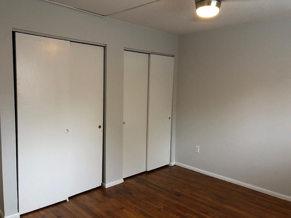 Bedroom with double closets