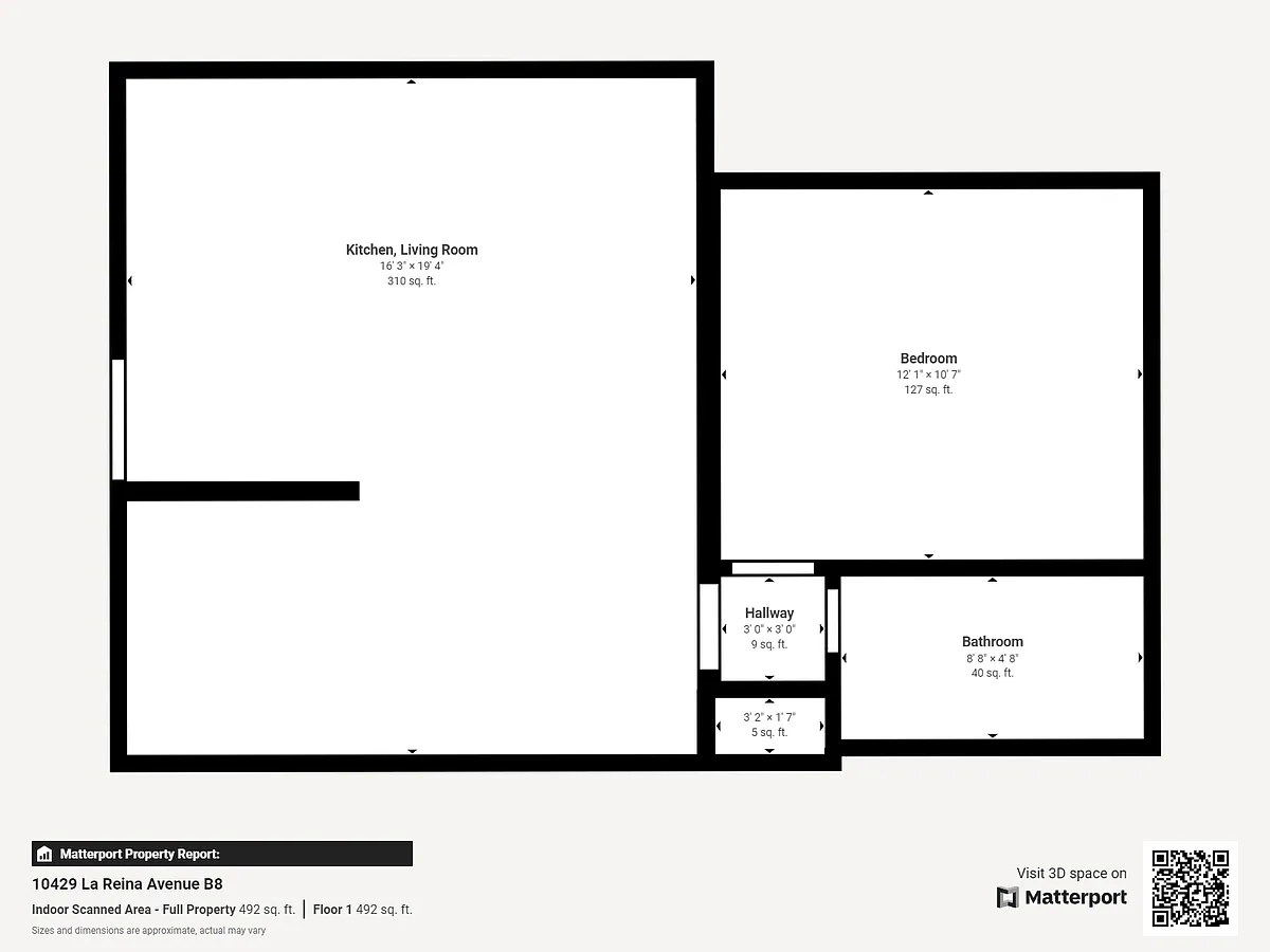 Floor plan 1 Bed 1 Bath