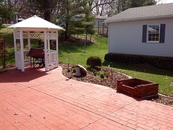 Stamped patio and gazebo