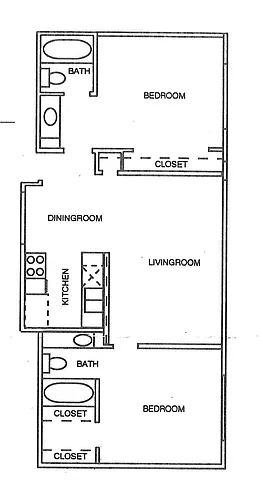 Floor plan 2Bedroom 2Bathroom