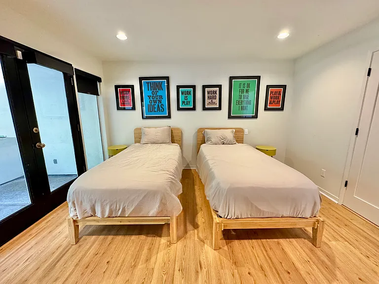 Bedroom #2 with two Twin XL beds (can be combined into a California King)