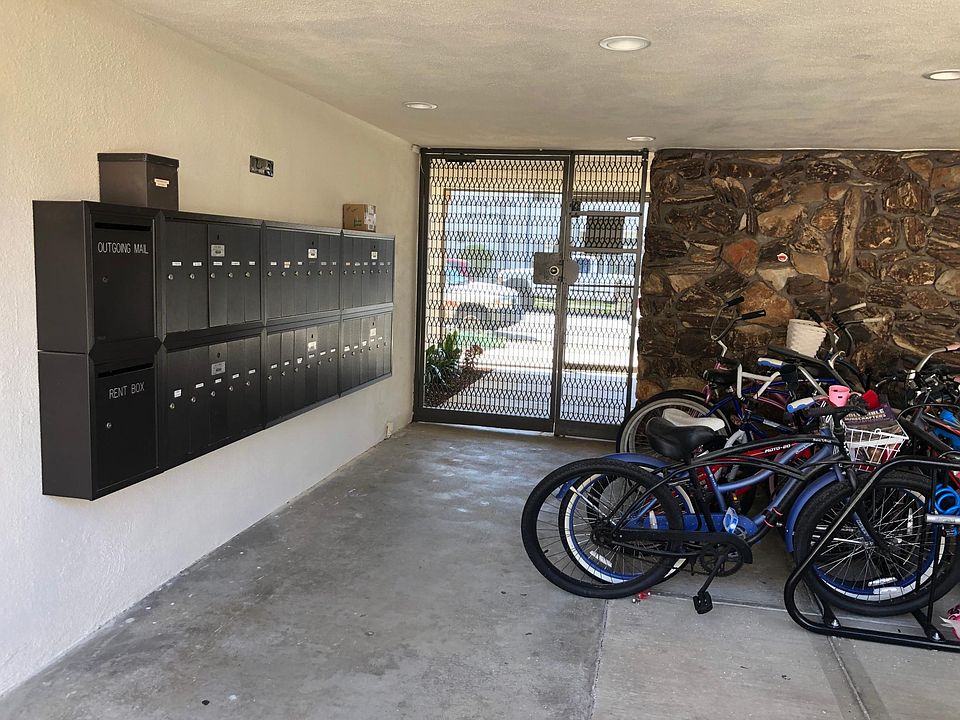 Locking individual mailboxes and bike racks.