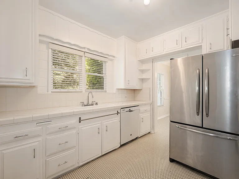 Kitchen Space with Refrigerator.