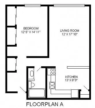 Floor plan One Bed
