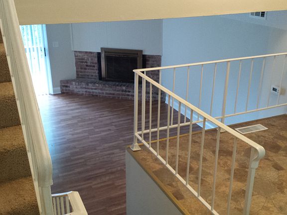 view from kitchen to living room