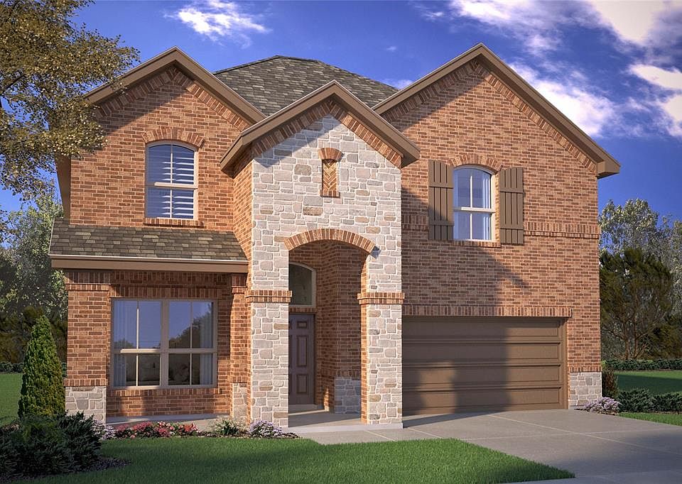 D.R. Horton's Redrock floorplan-Elevation K. All photos shown here may not depict the specified home & features included are for illustration purposes only