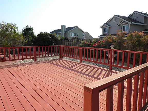 Backyard with large deck