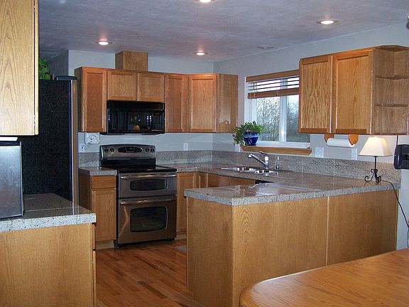 Kitchen, Granite, Stainless dual stove 