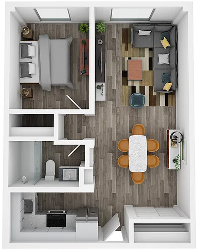 Floor plan 1 Bedroom - A