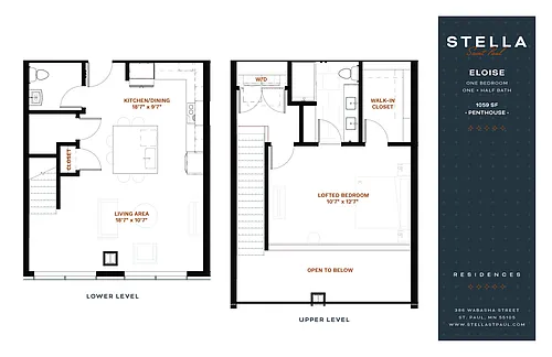 Floor plan Eloise | Penthouse Loft