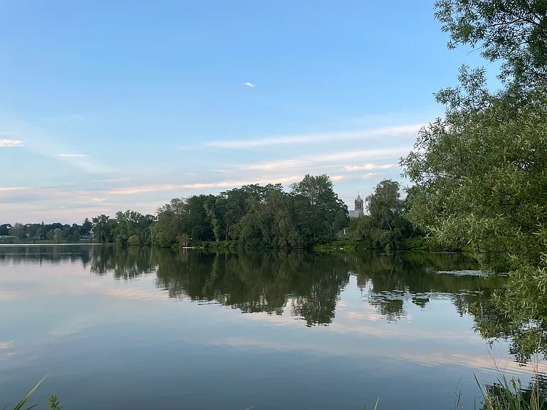 Lake Quannapowitt, a short walk from the apartment