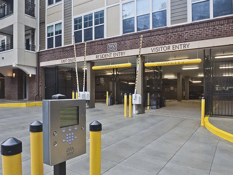 Gated parking deck