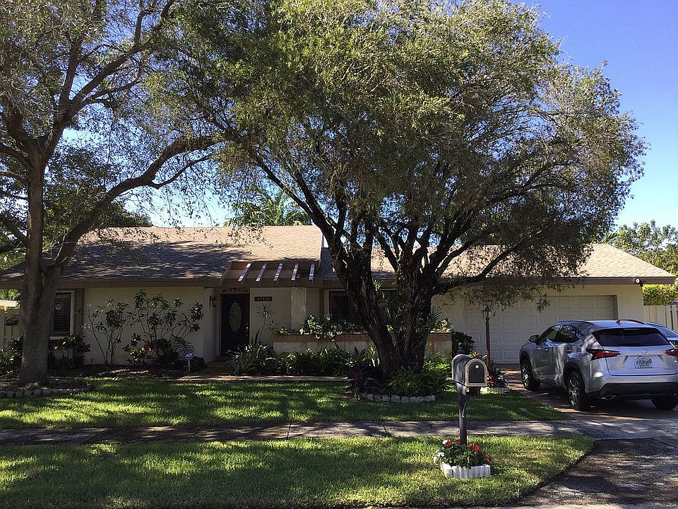 Shaded front of house