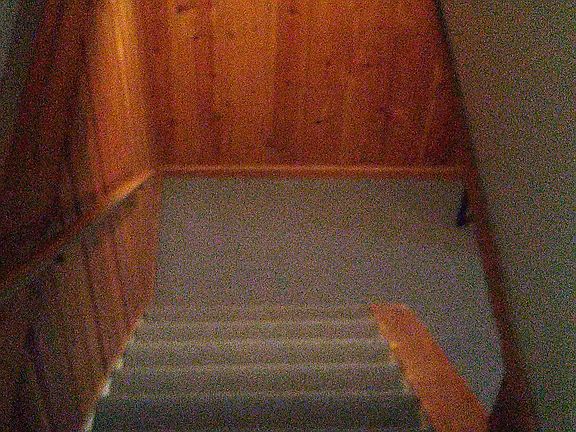 Stairway to finished cellar