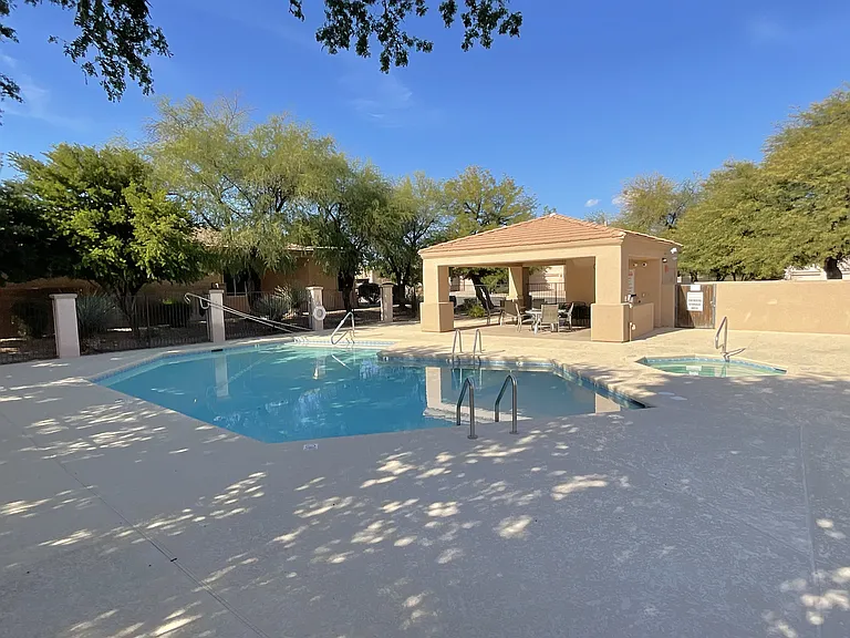 One of three community pools