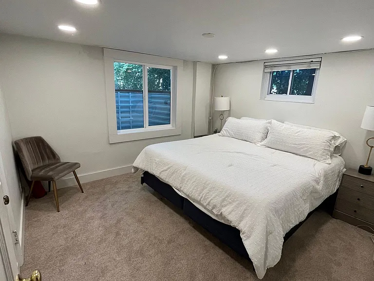 Basement Bedroom #1 - large closet. Fits king sized bed and additional furniture
