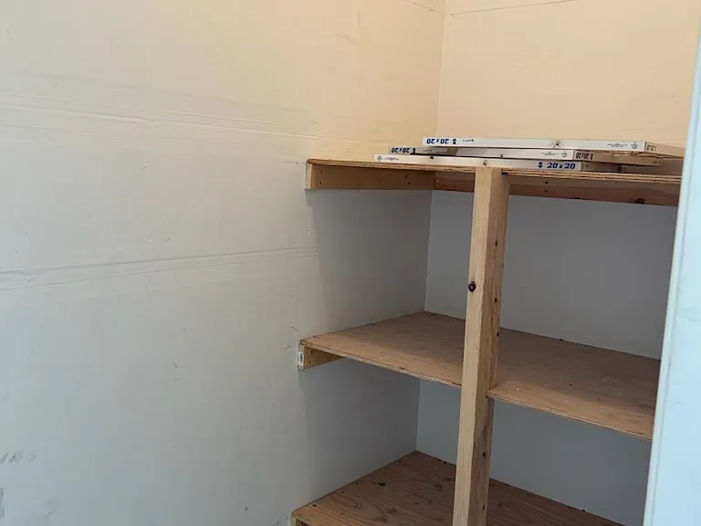 storage closet off garage