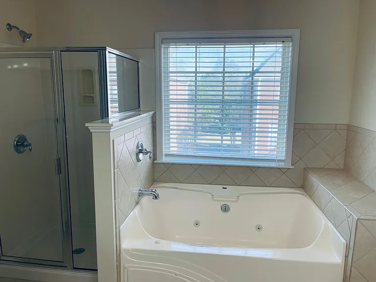Master bedroom bathroom with Jacuzzi tub