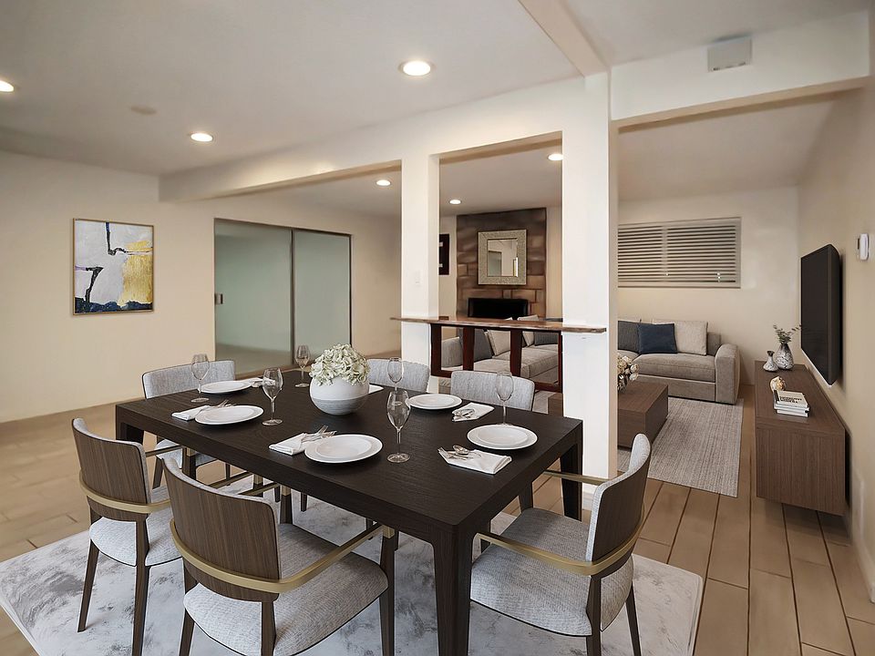 Open Layout Family Room and Dining Area