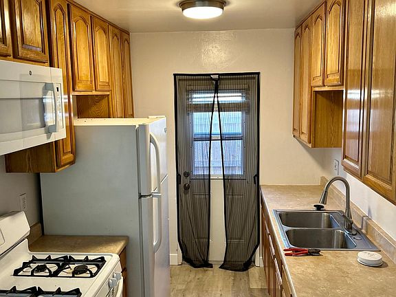 Kitchen with door to the private side yard