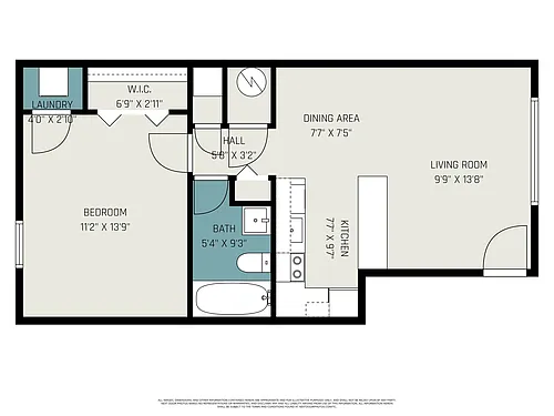 Floor plan 1-Bedroom