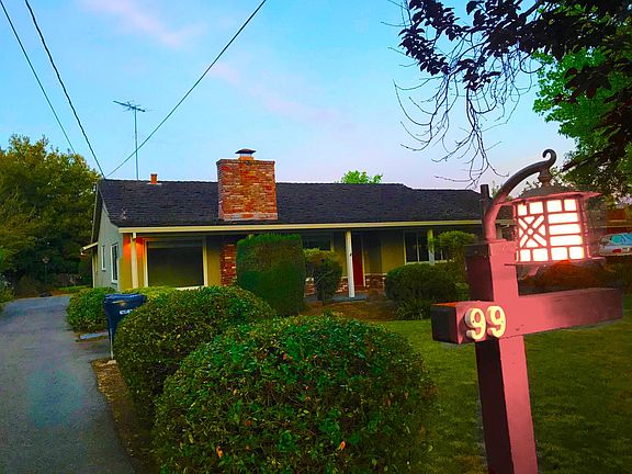 Front view down driveway