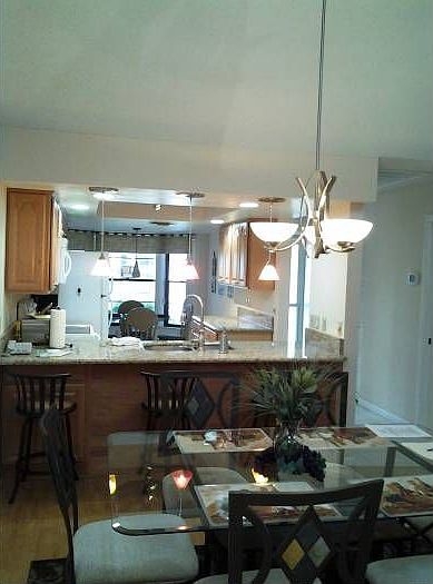 looking to the kitchen