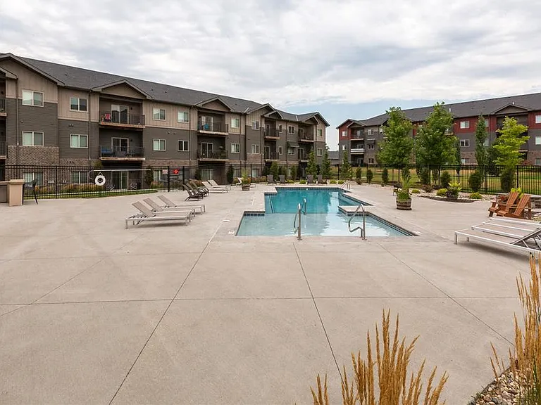Lanscaping next to pool at Avenue 204.