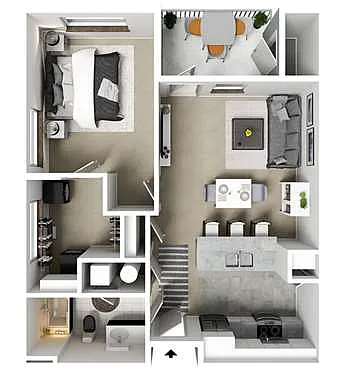 Floor plan 1 Bedroom