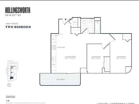 2nd image of 70 W 37th St #1805A