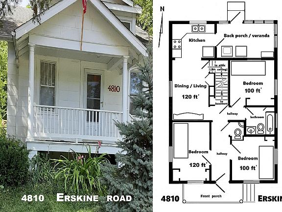 Frontview & floorplan