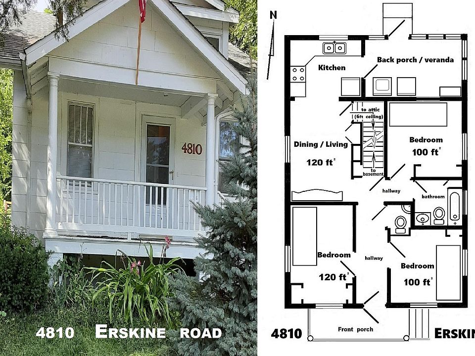 Frontview & floorplan