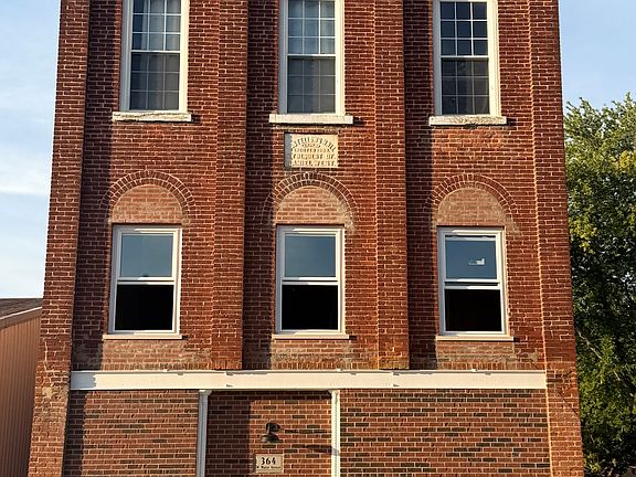 Front of building in Downtown Westville - this is for the 2nd Unit apartment. the door for this is the white door on the right.