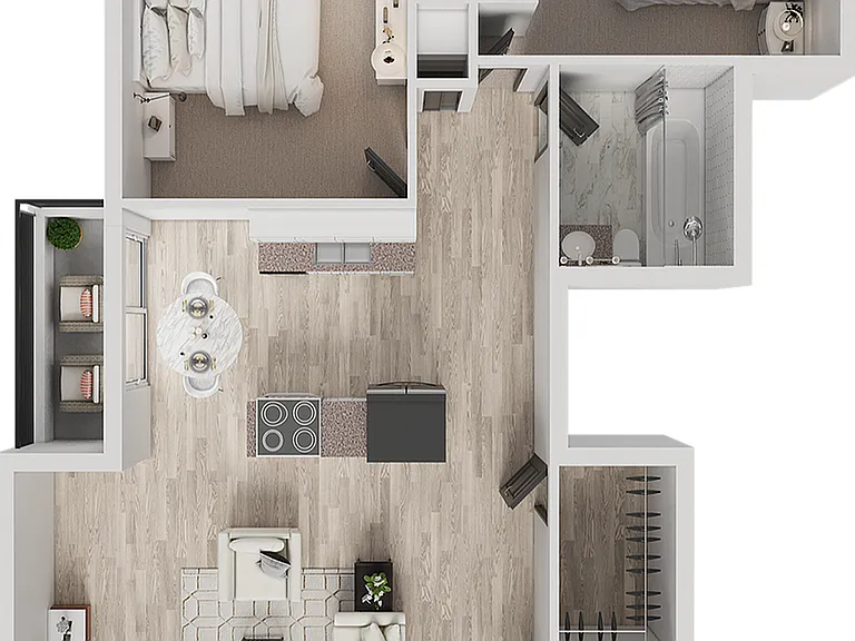 B4 | 2-Bedroom Floorplan B4 | 2-Bedroom Floorplan