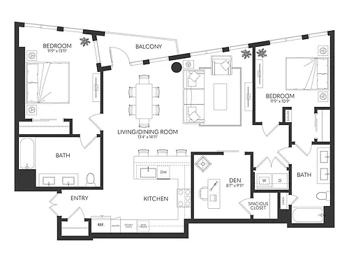 Floor plan B13DH