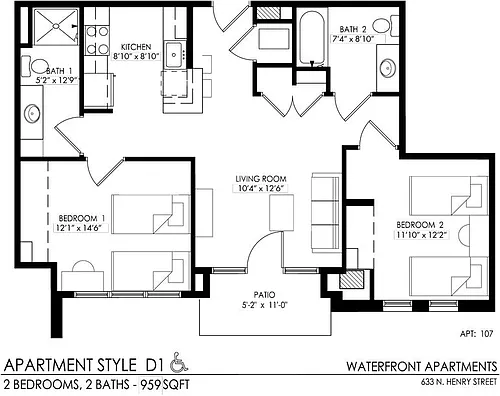 Floor plan D1
