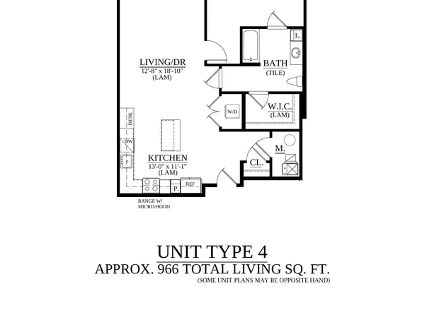 UNIT TYPE 4 Plan, Springside Lofts