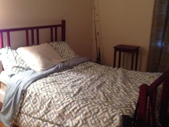 Bedroom with double closets