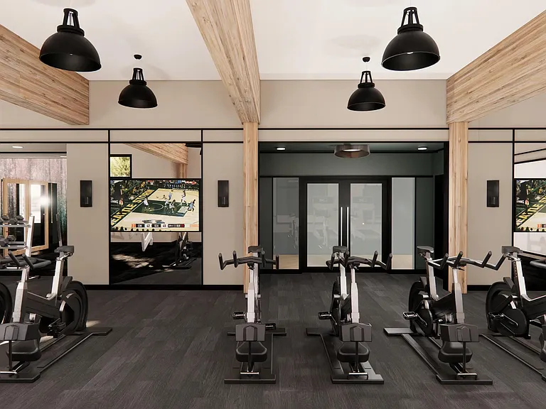 Our club-quality fitness center features strength training, free weights, and open space designed to support a wide range of workouts and routines.
