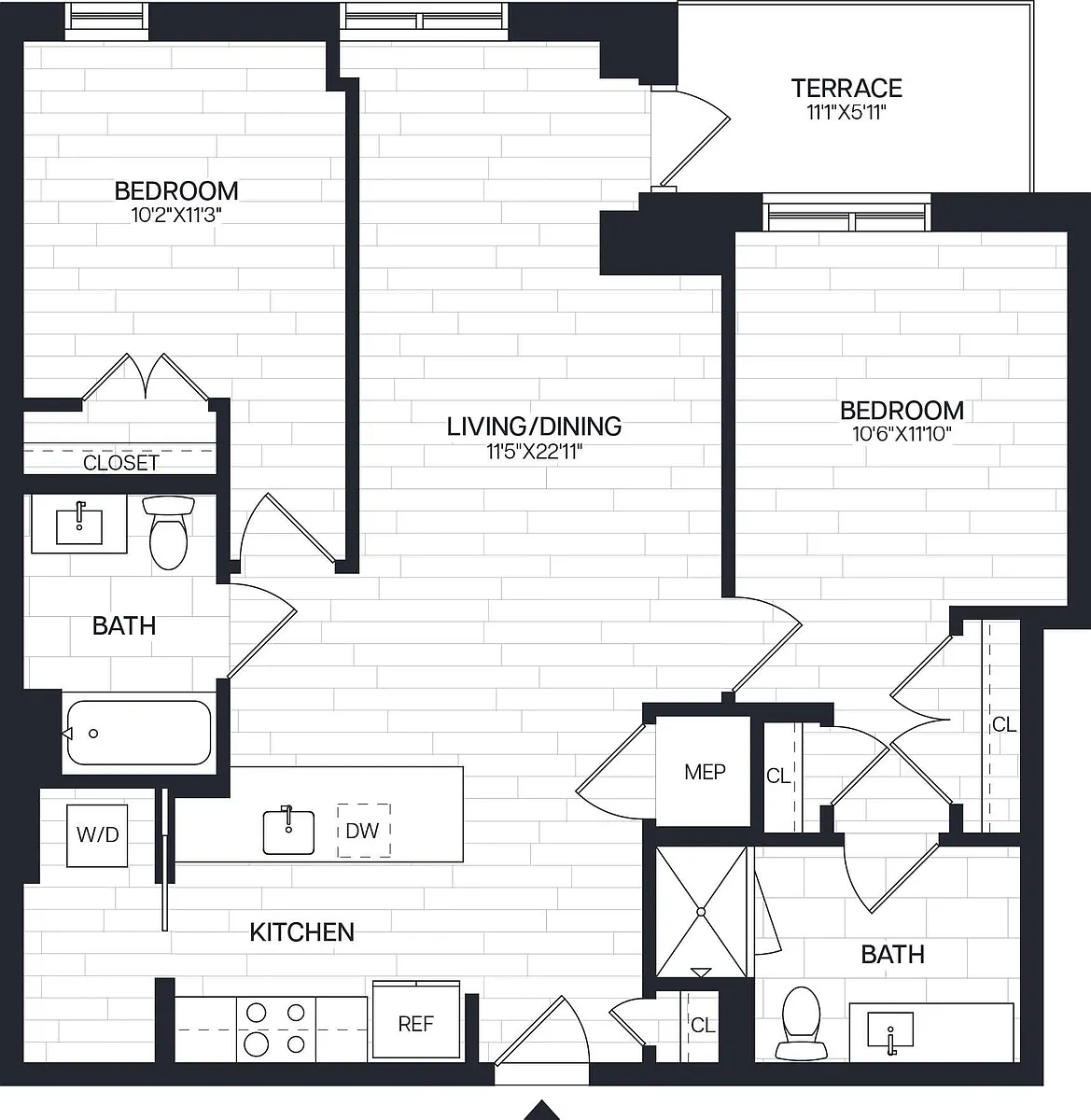 Floor plan B21-B23