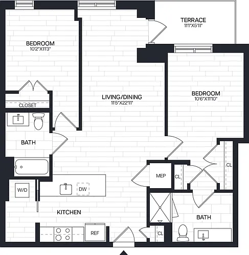 Floor plan B21-B23