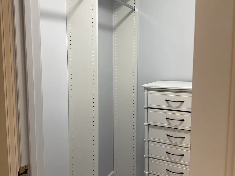 Updated closet - one side is for double hang and the other is single hang. Plus a bonus dresser.