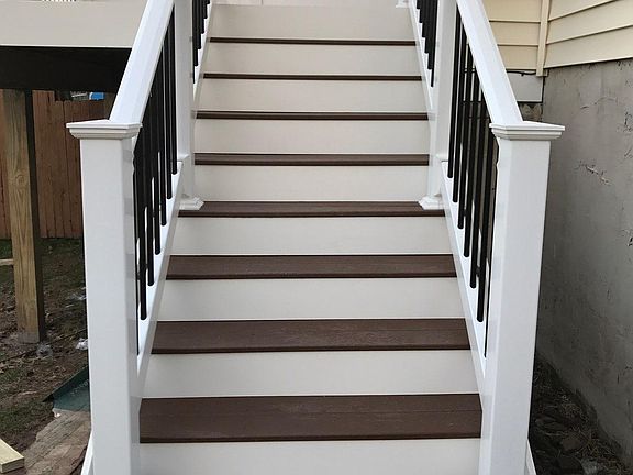 Stairs from deck to yard