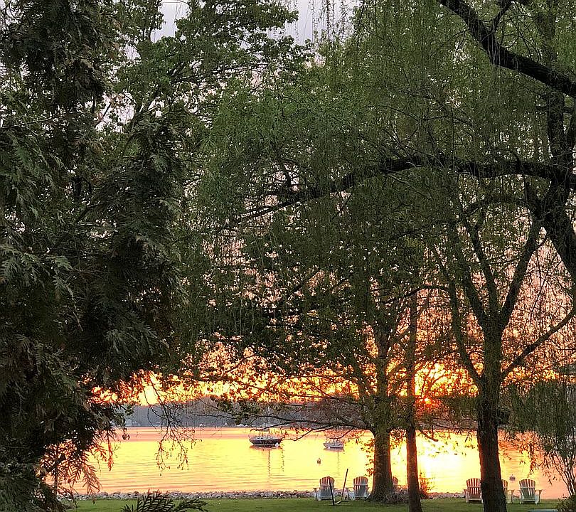 Sunset on the porch...
