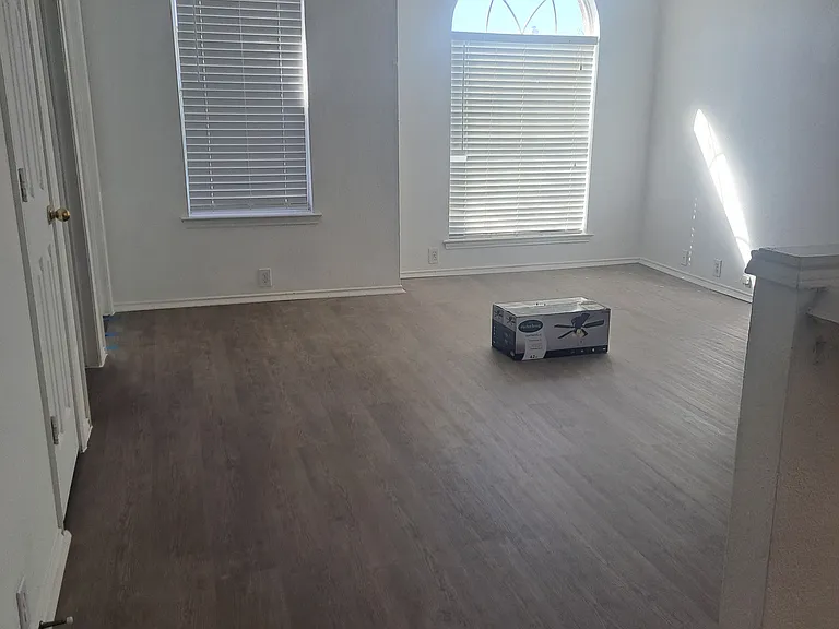 Living room - Upstairs with vinyl plank flooring