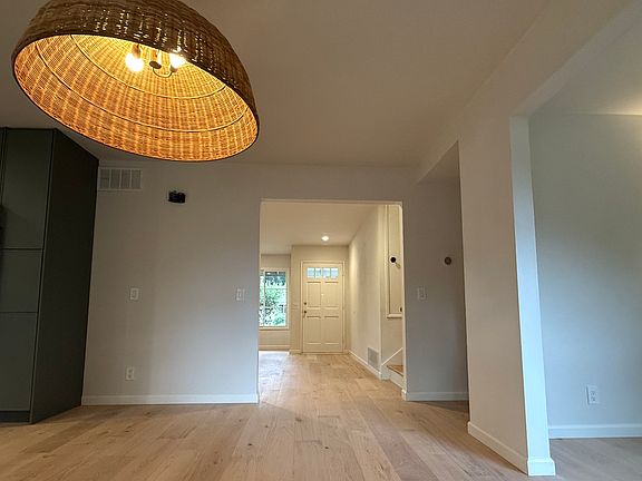 Open kitchen and dining space.
