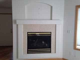 Living room fireplace