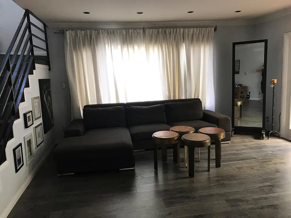 Living room with large window