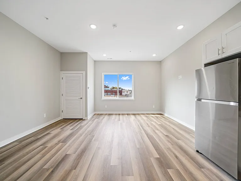 Studio Floor Plan Living Area with Kitchen